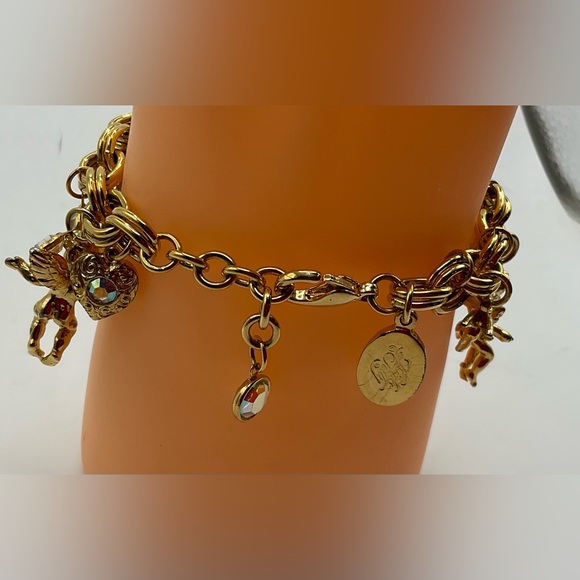 Kirk’s Folly:”Hearts and Angels” charms bracelet ~necklace set vintage retired. - Picture 6 of 9